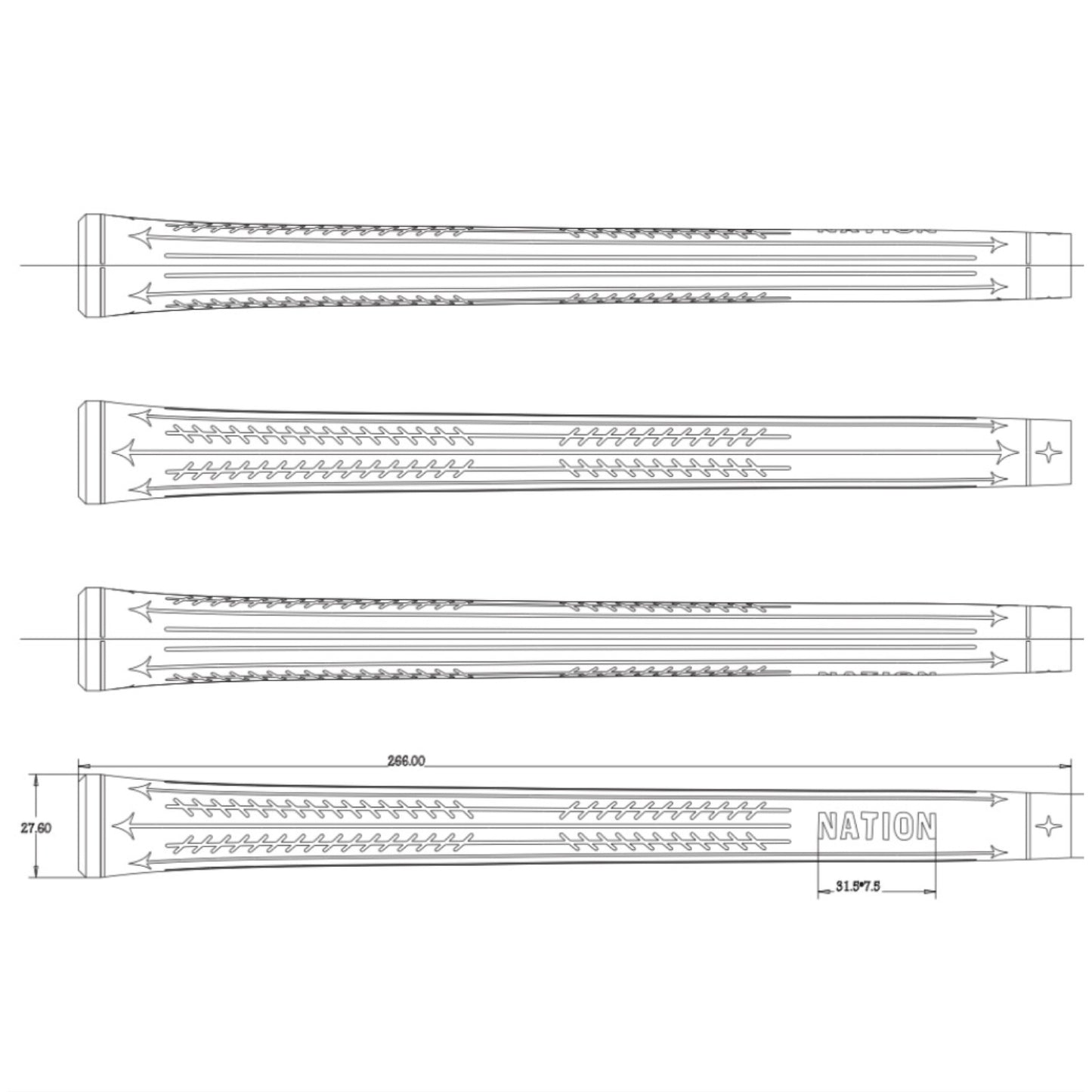 The Perfecto Cord-Tac Golf Grip (Teal)